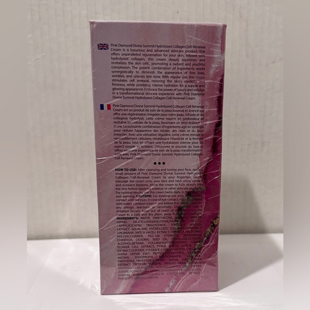 Below Zero Pink Diamond Hydrolyzed Collagen Cell Renewal Cream - Sealed Box - Picture 4 of 4